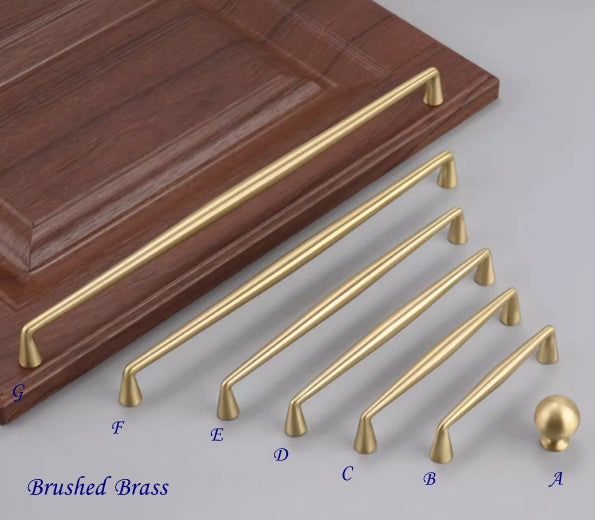 Kaffeebraune Bronze-Schrankgriffe, massive Messing-Garderobengriffe | Lynns Hardware