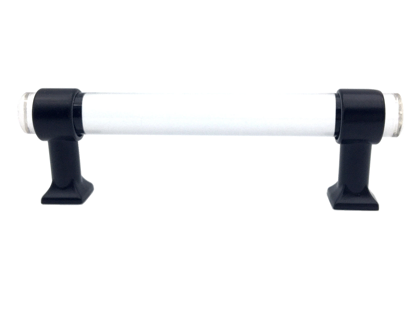 Drawer Pulls Lucite Cabinet Handles Acrylic Matte Black | Lynns Hardware | 2" 2.5" 3.25" Centers