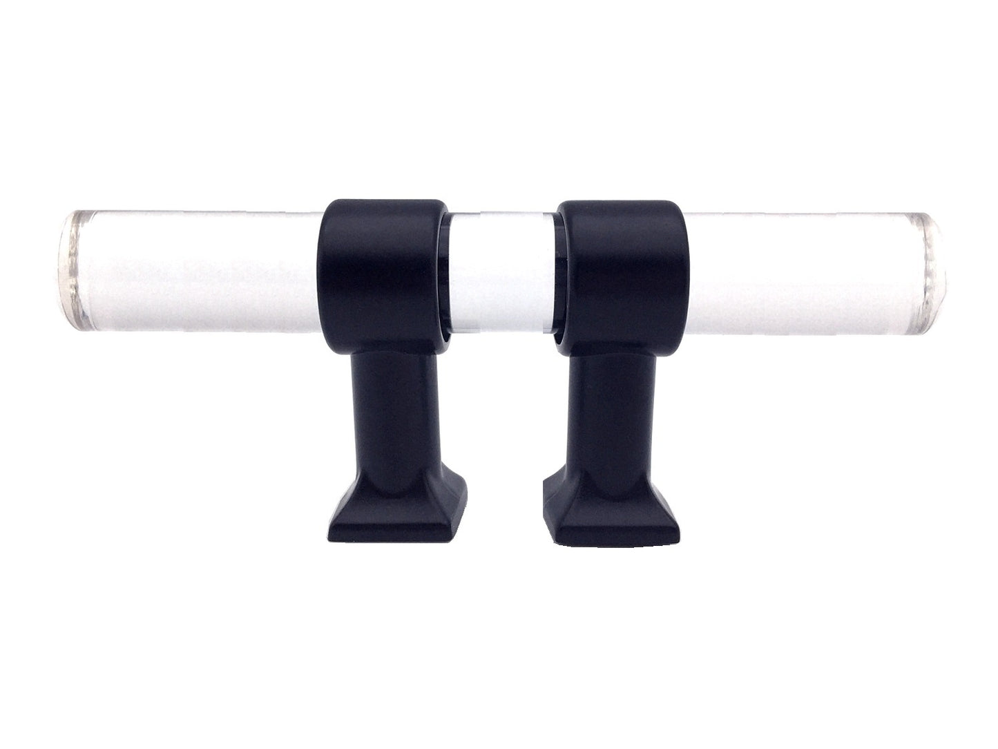 Drawer Pulls Lucite Cabinet Handles Acrylic Matte Black | Lynns Hardware | 2" 2.5" 3.25" Centers