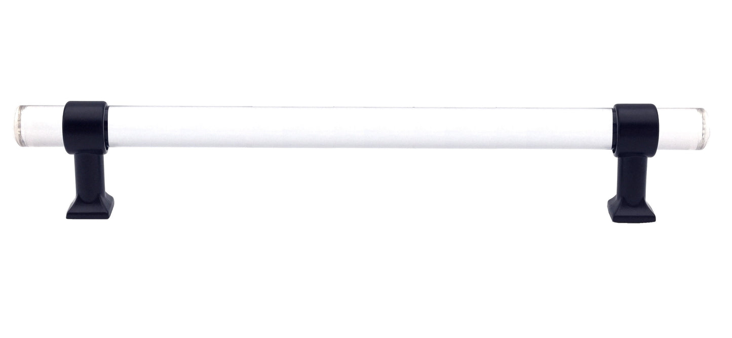 Drawer Pulls Lucite Cabinet Handles Acrylic Matte Black | Lynns Hardware | 2" 2.5" 3.25" Centers