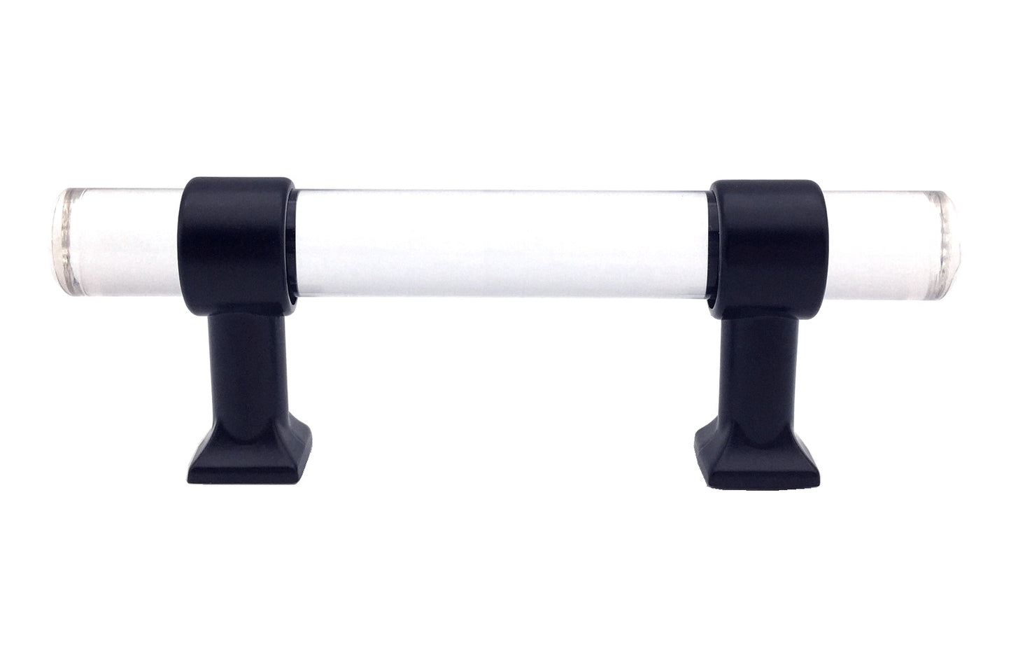 Drawer Pulls Lucite Cabinet Handles Acrylic Matte Black | Lynns Hardware | 2" 2.5" 3.25" Centers