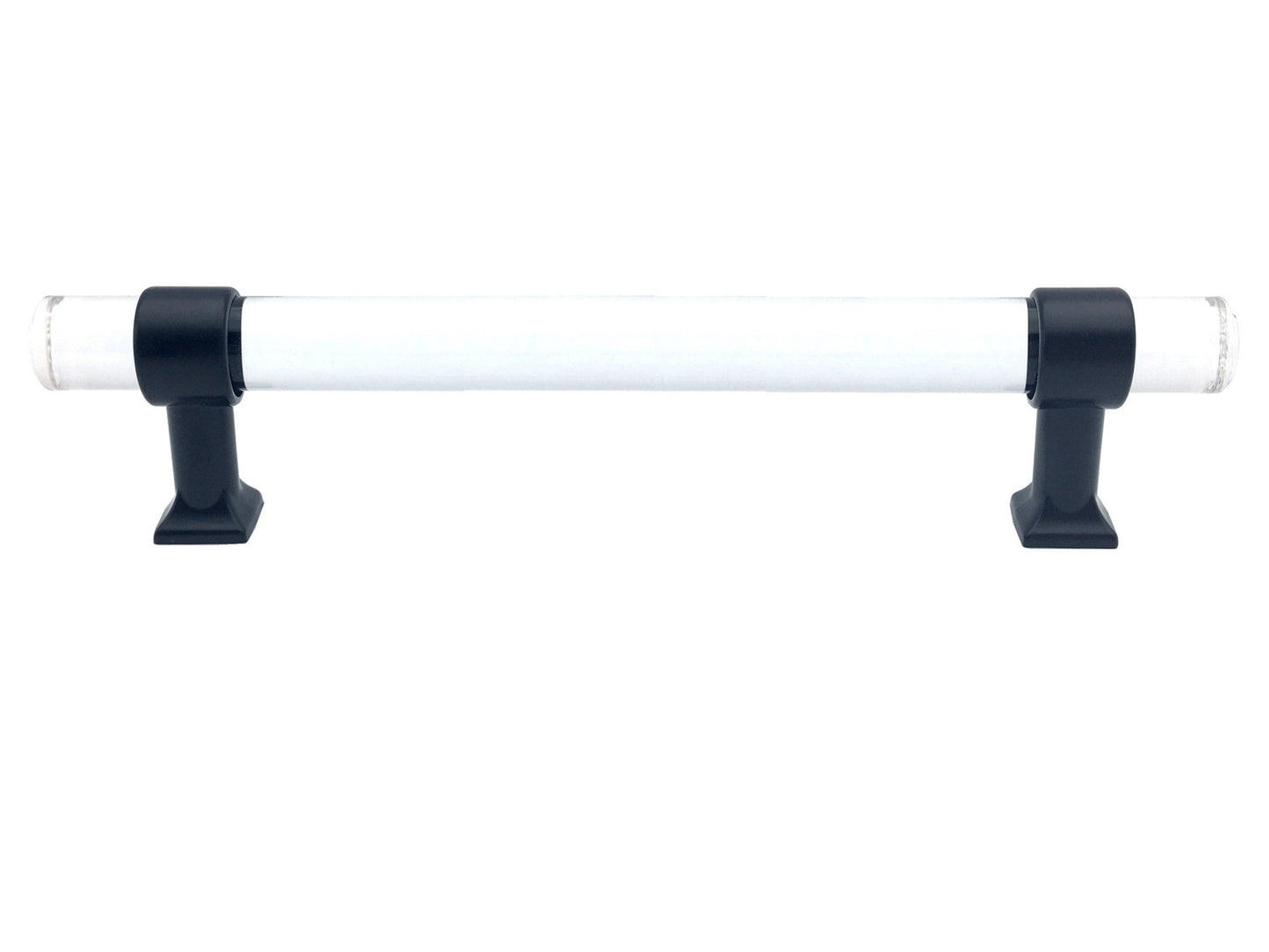 Drawer Pulls Lucite Cabinet Handles Acrylic Matte Black | Lynns Hardware | 2" 2.5" 3.25" Centers