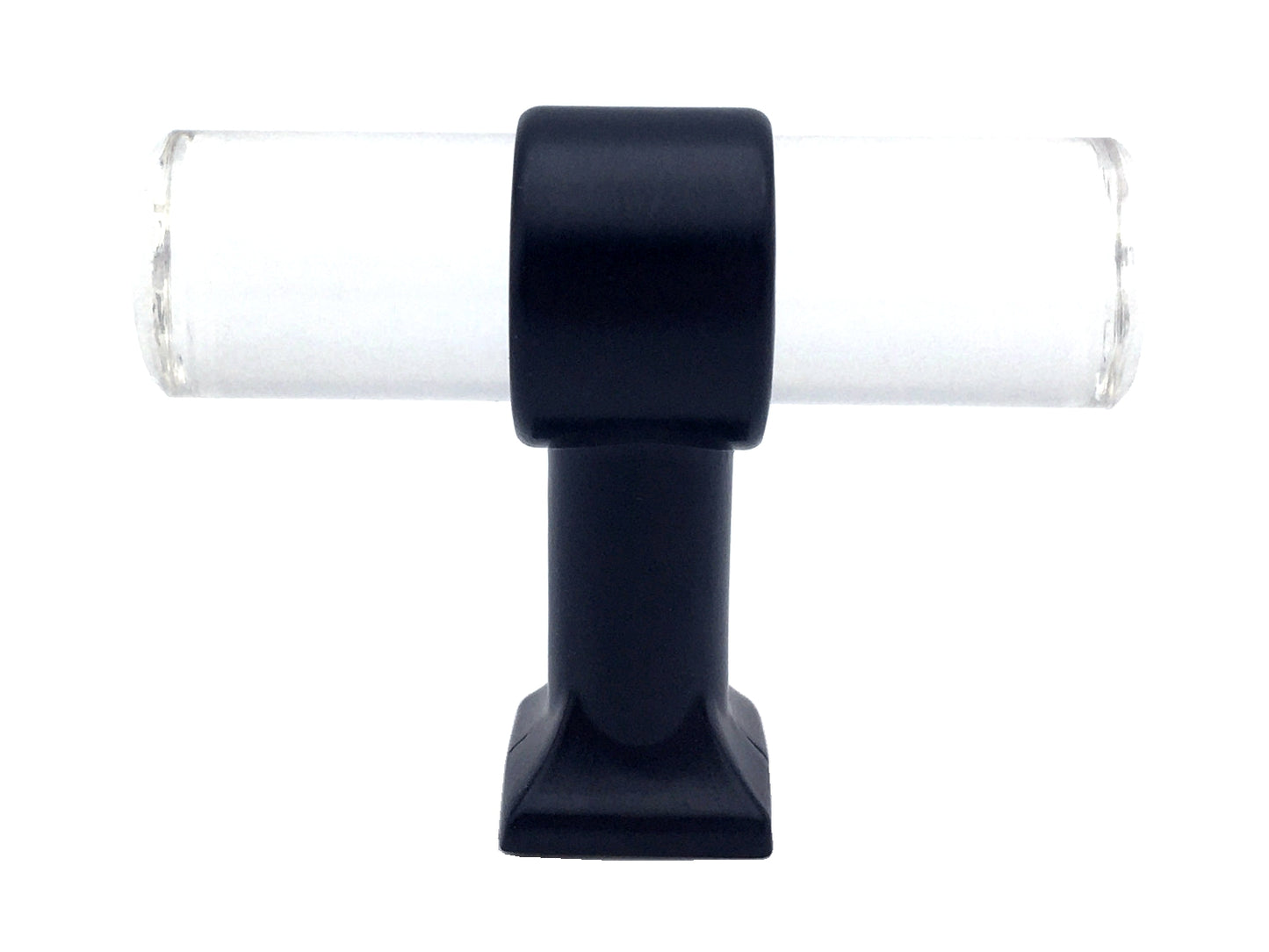 Drawer Pulls Lucite Cabinet Handles Acrylic Matte Black | Lynns Hardware | 2" 2.5" 3.25" Centers