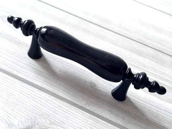 3" Centers Porcelain Cabinet Pull, Ceramic Drawer Handles 76 mm Holes