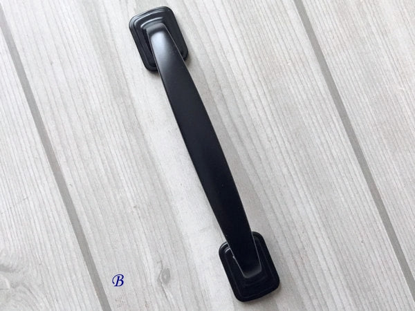 Matte Black Cabinet Pulls, Square Knob, Kitchen Hardware