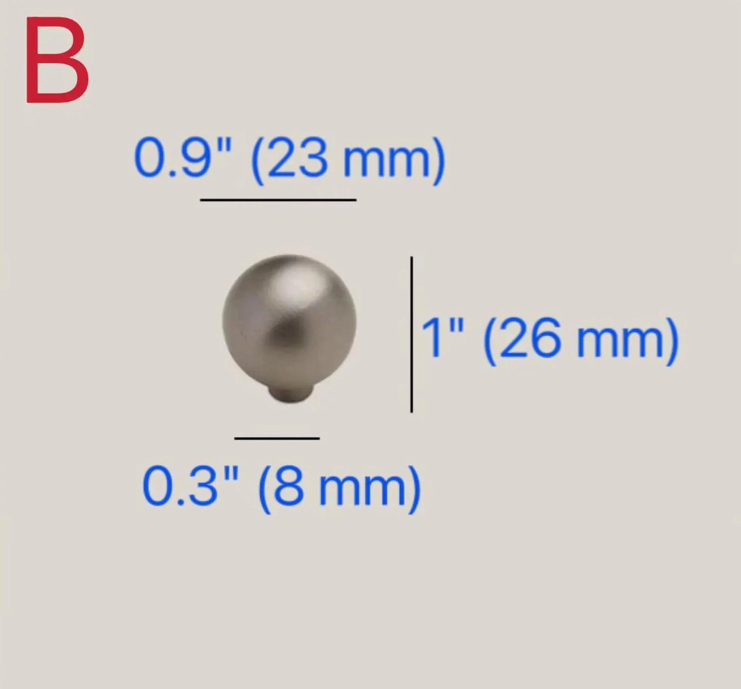 Brushed Nickel Cabinet D Handles and Ball Knobs, Modern Minimalist, 6.25" 5" 7.5" Centers