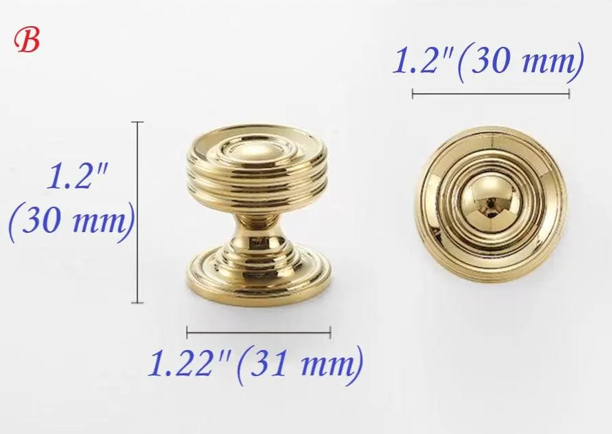 Polished Brass Cabinet Bar Pulls European Style Luxury Shiny Gold
