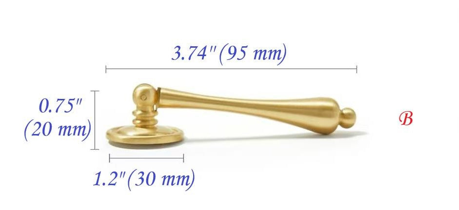 Brass Cabinet Teardrop Pull, Pendent Drawer Knob, Brushed Brass, Polished Chrome, Antique Bronze