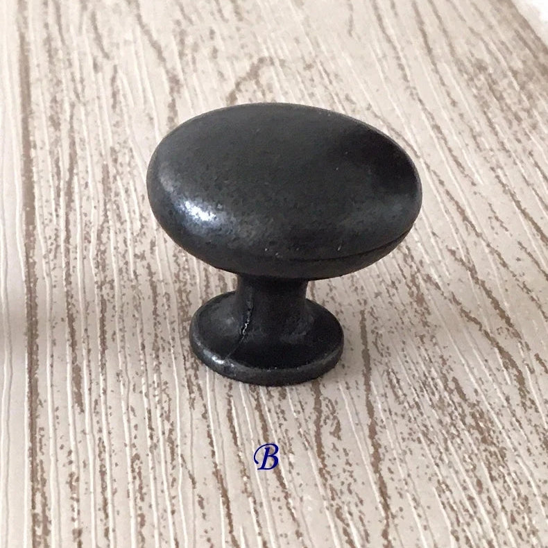 3.5" Drawer Pulls Drop Handles Antique Black Vintage Style Hardware