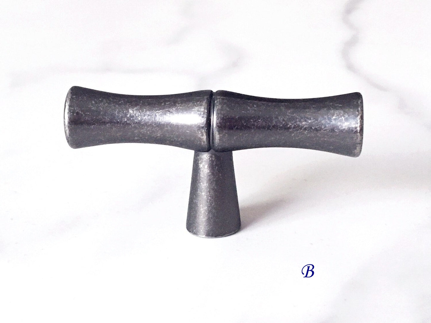 Antique Pewter Bamboo Cabinet Pulls and Drawer Knobs