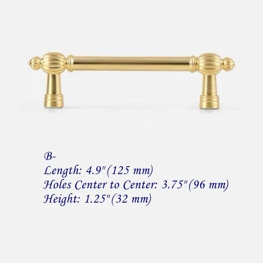 3.75" 5" 7.5" Brushed Gold Cabinet Pulls, Mid Century MCM Kitchen Hardware