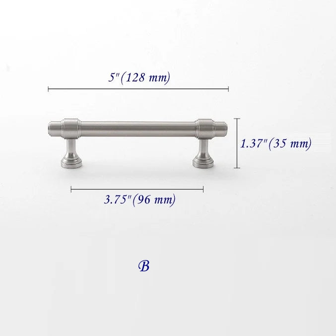 Minimalist Cabinet Bar Pulls, Solid Brass, Brushed Nickel, Modern Kitchen Hardware