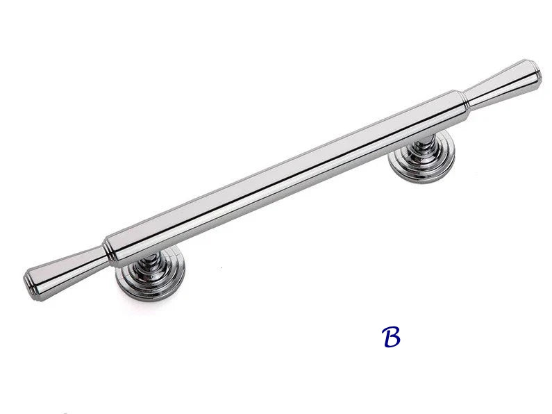 Polished Chrome Cabinet Handles, Drawer Bar Pulls, Contemporary Kitchen Hardware
