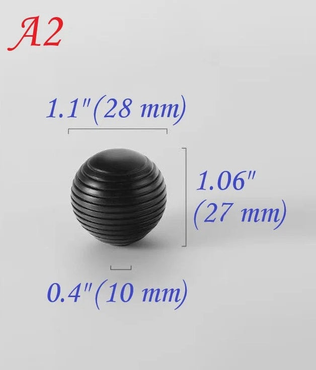Black Beehive Brass Knobs Kitchen Cabinet Hardware Dresser Drawer Pull 28 mm