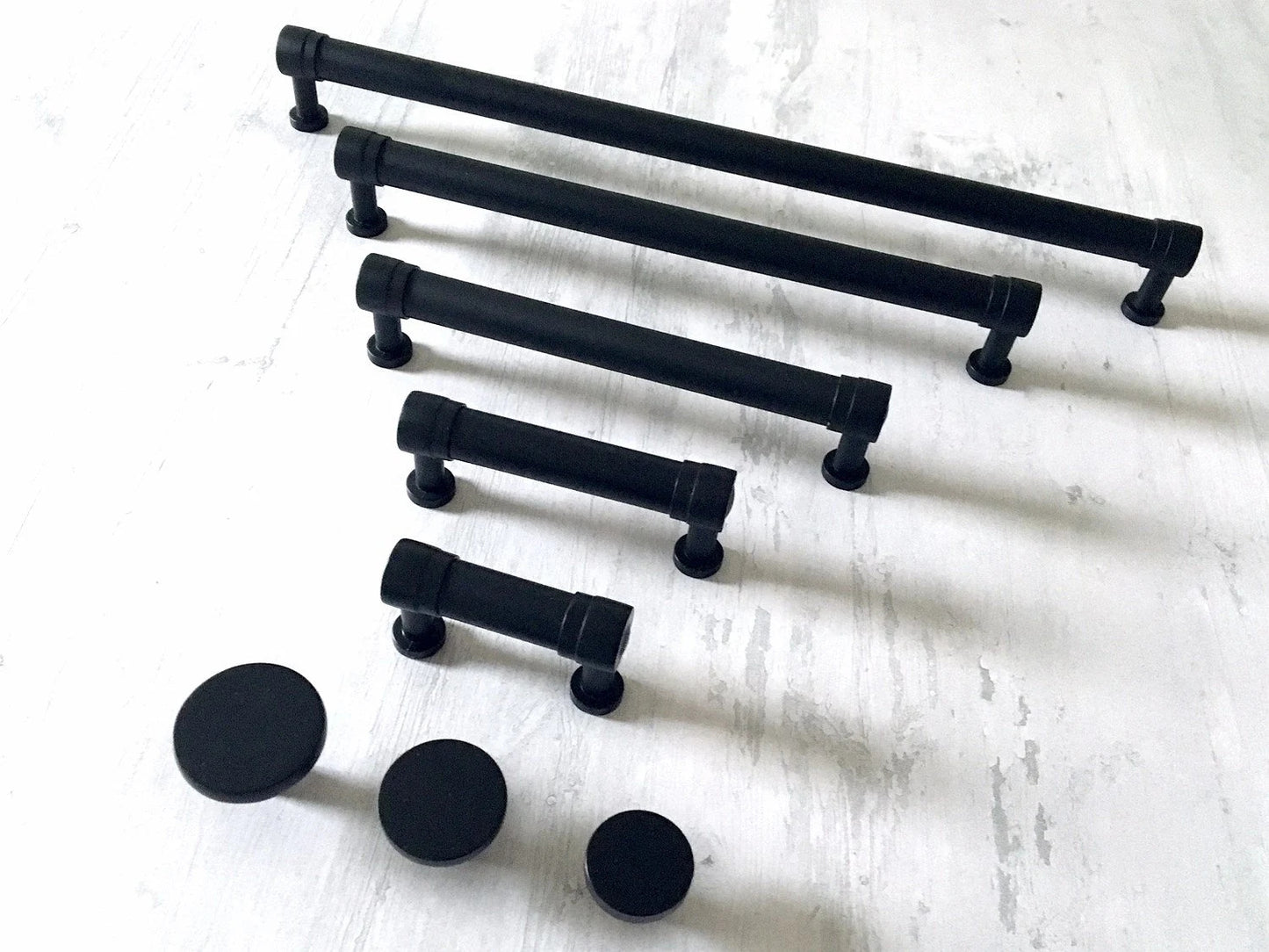 Black Cabinet Handles Hardware Kitchen Knobs Dresser Drawer Pulls