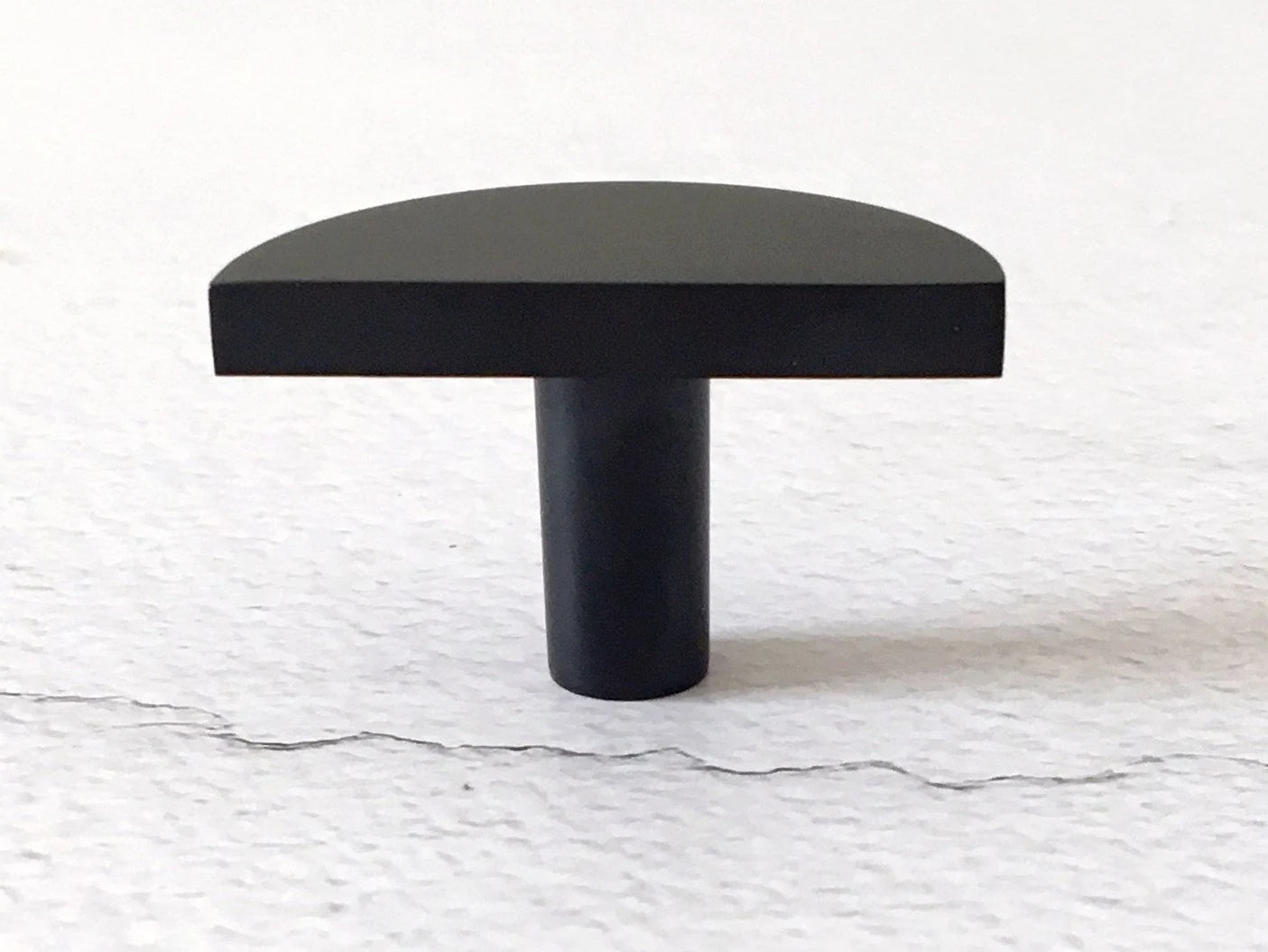 Black Cabinet Knobs Half Moon Minimalism