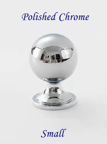 Brass Knob Cabinet Pulls Polished Crhome 22 mm
