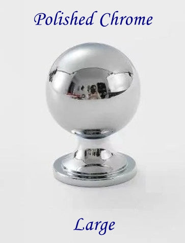 Brass Knobs Cabinet Pulls Polished Chrome 25 mm