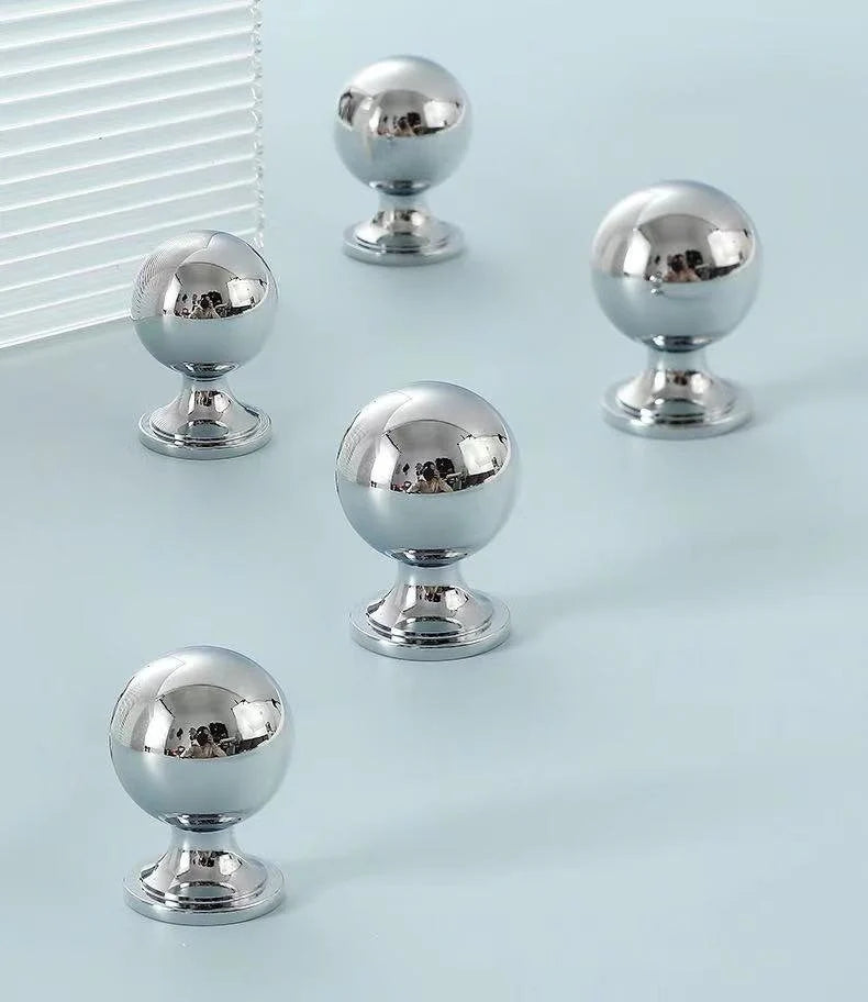 Brass Drawer Knob Cabinet Pulls Polished Chrome