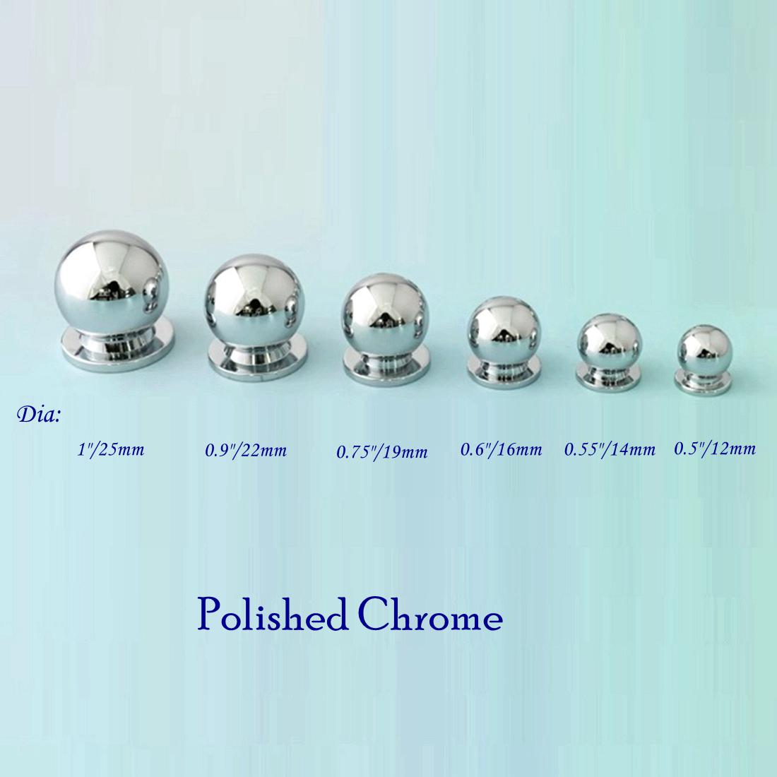 Brass Ball Cabinet Knobs Polished Chrome Hardware