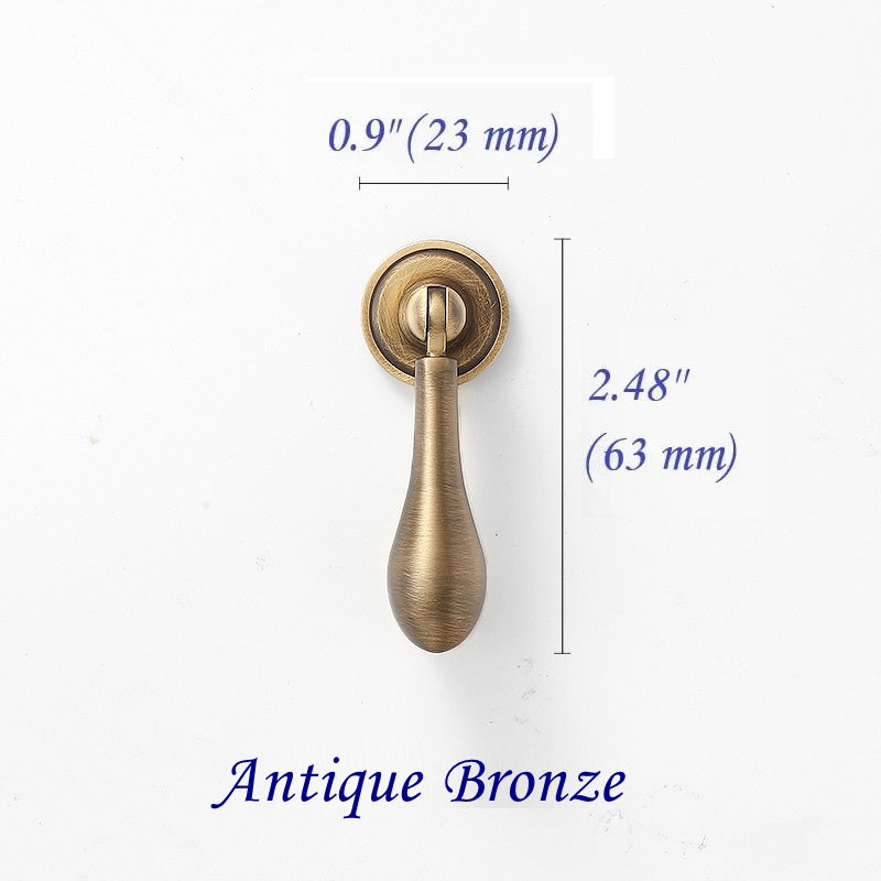 Brass Drop Cabinet Knobs Antique Bronze