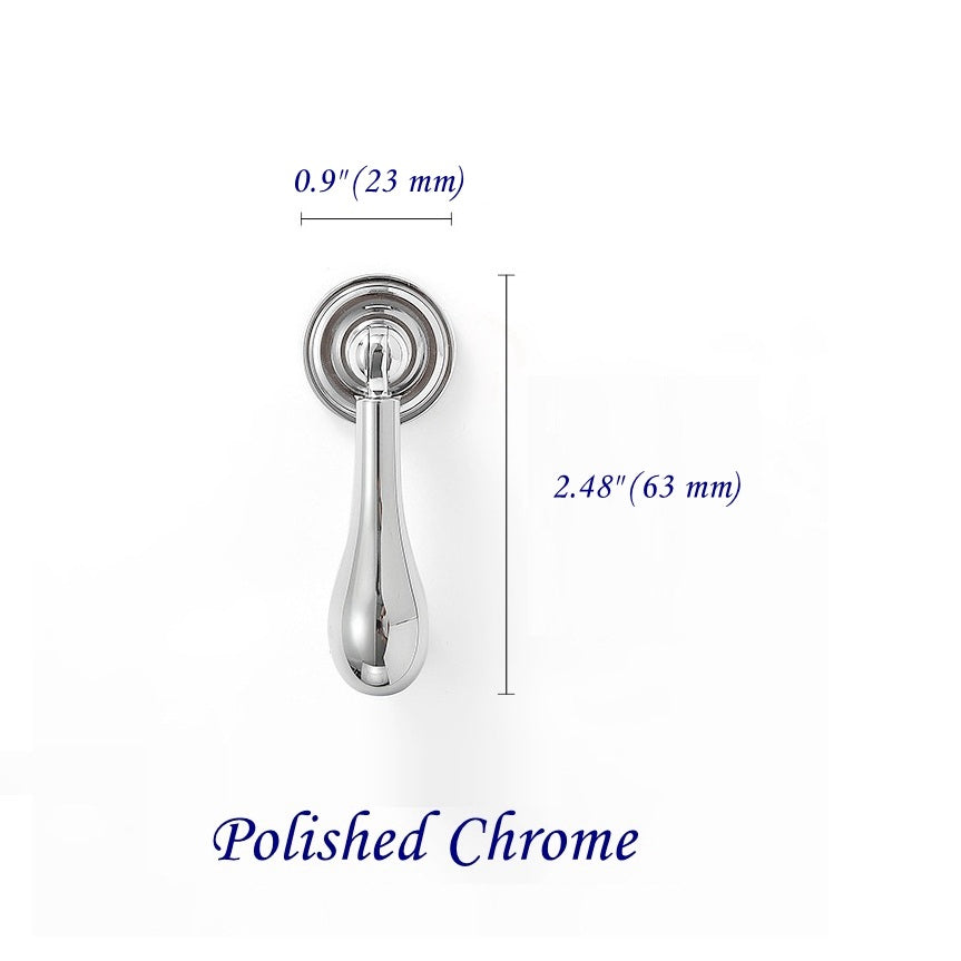 Brass Drop Cabinet Knobs Polished Chrome