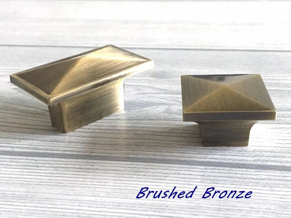 Bronze Square Knob Drawer Pulls Kitchen Hardware
