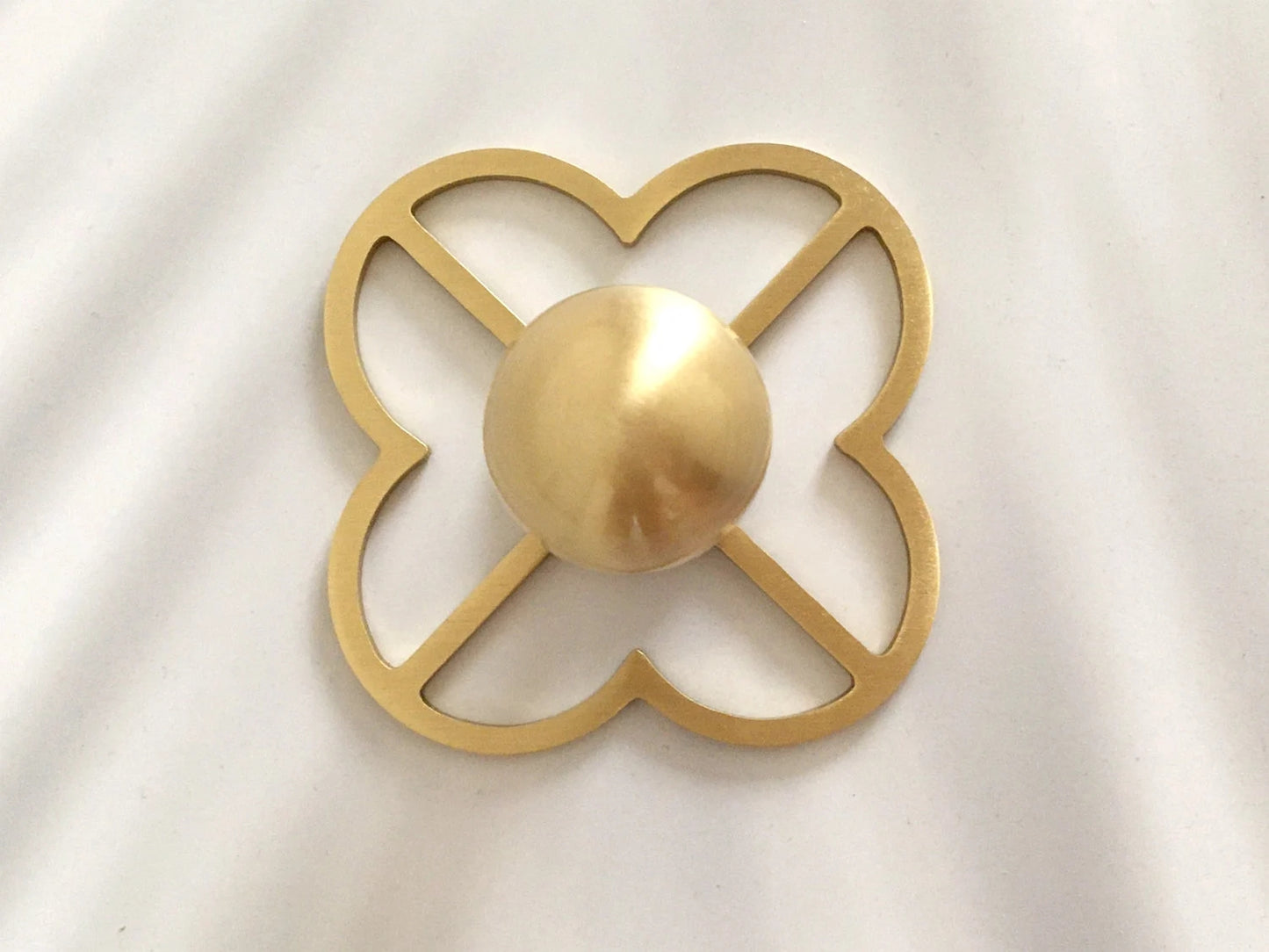 Brushed Gold Brass Cabinet Knobs Backplate Dresser Drawer Pull Kitchen Hardware Mid Century Modern