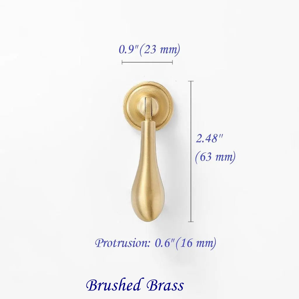 Brushed Brass Pendant Drawer Knobs