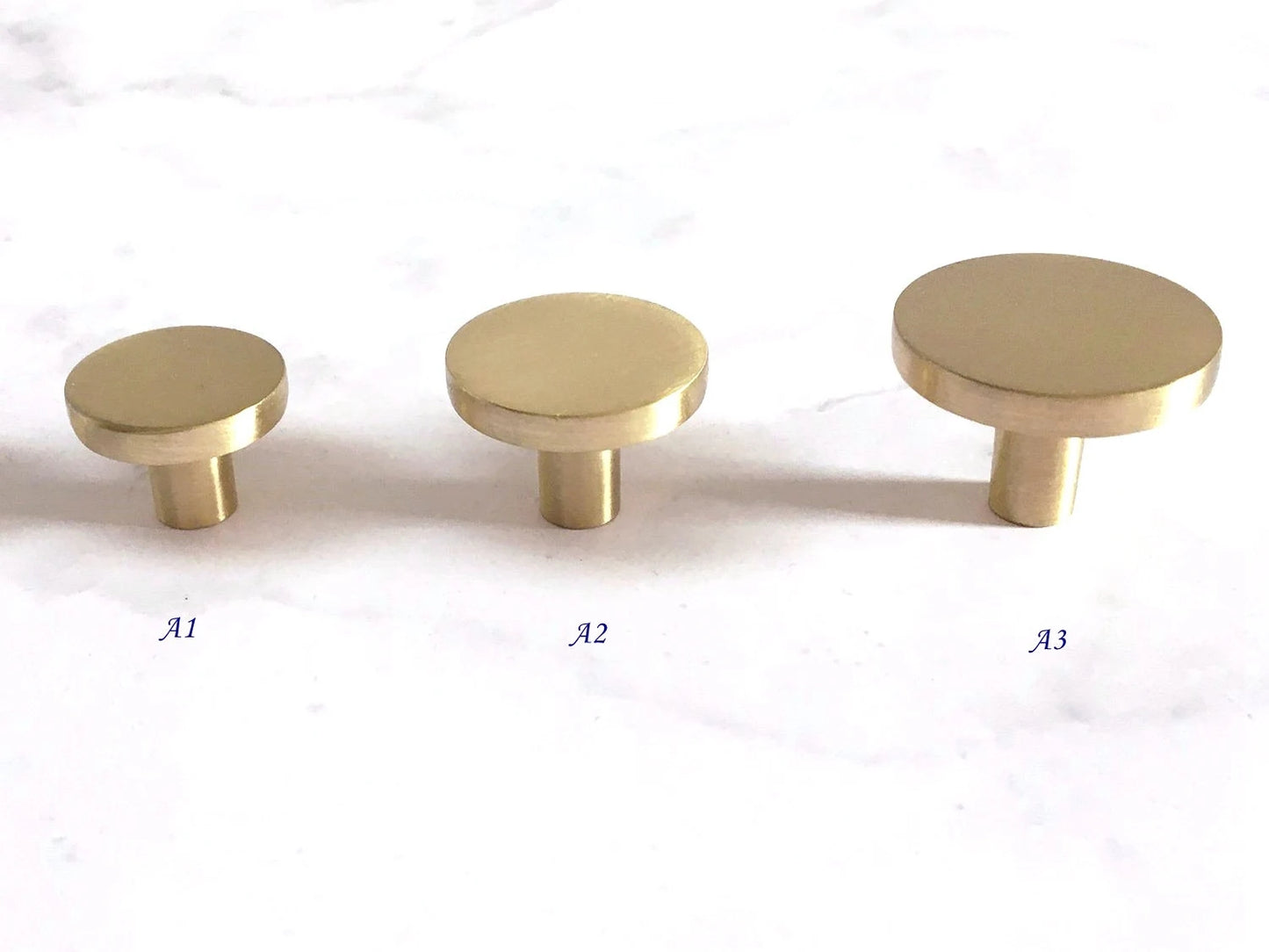 Brushed Gold Circle Cabinet Pulls Dresser Drawer Knobs