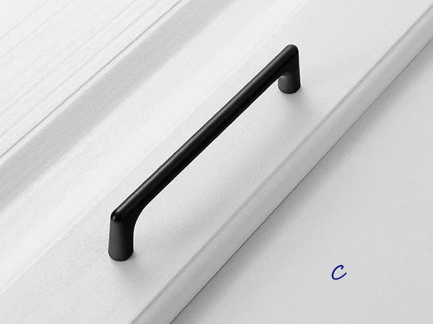 Black Cabinet Pulls and Knobs, Minimalism Kitchen Hardware