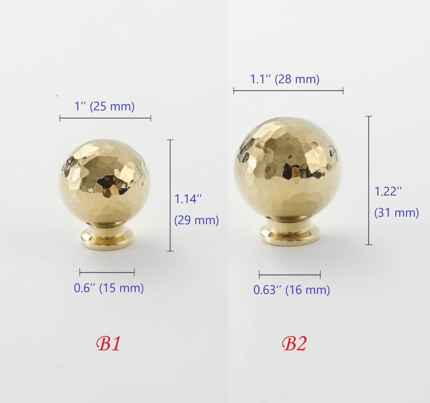Hammered Brass Knobs Gold Drawer Pulls Egg Door Handle