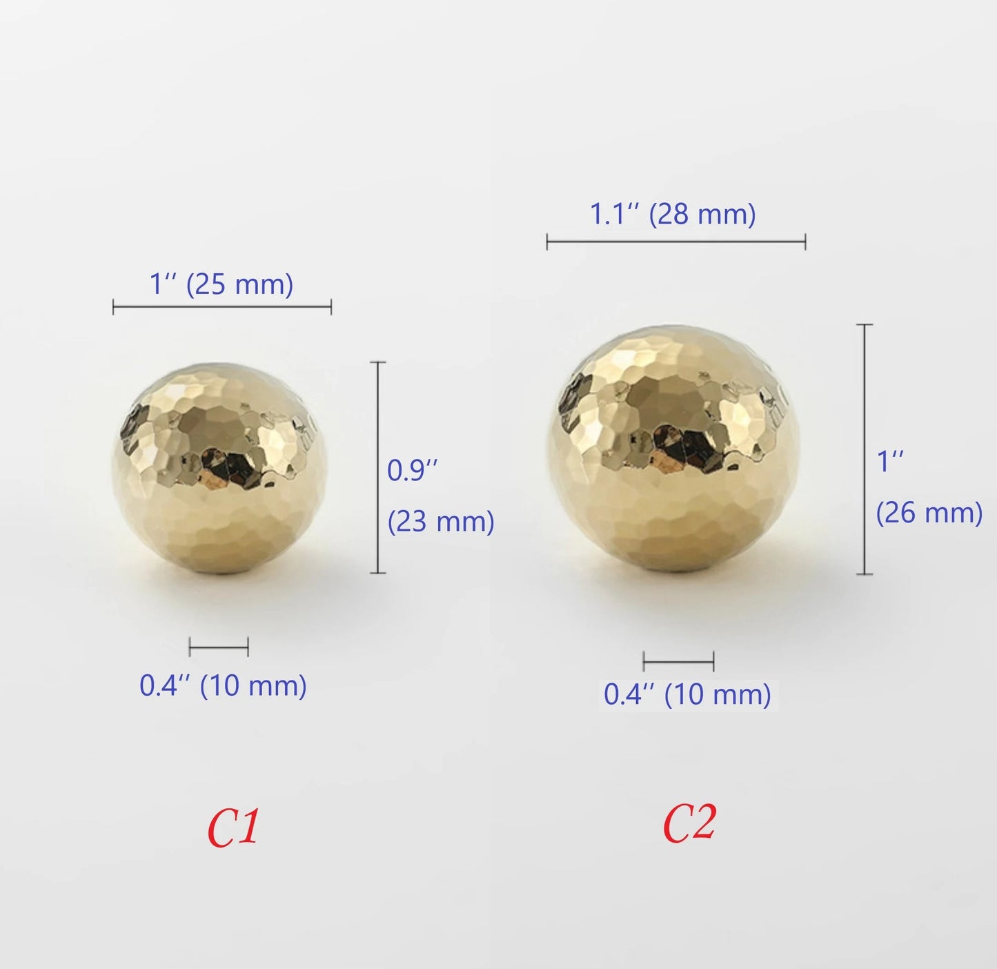 Hammered Brass Knobs Gold Drawer Pulls Egg Door Handle