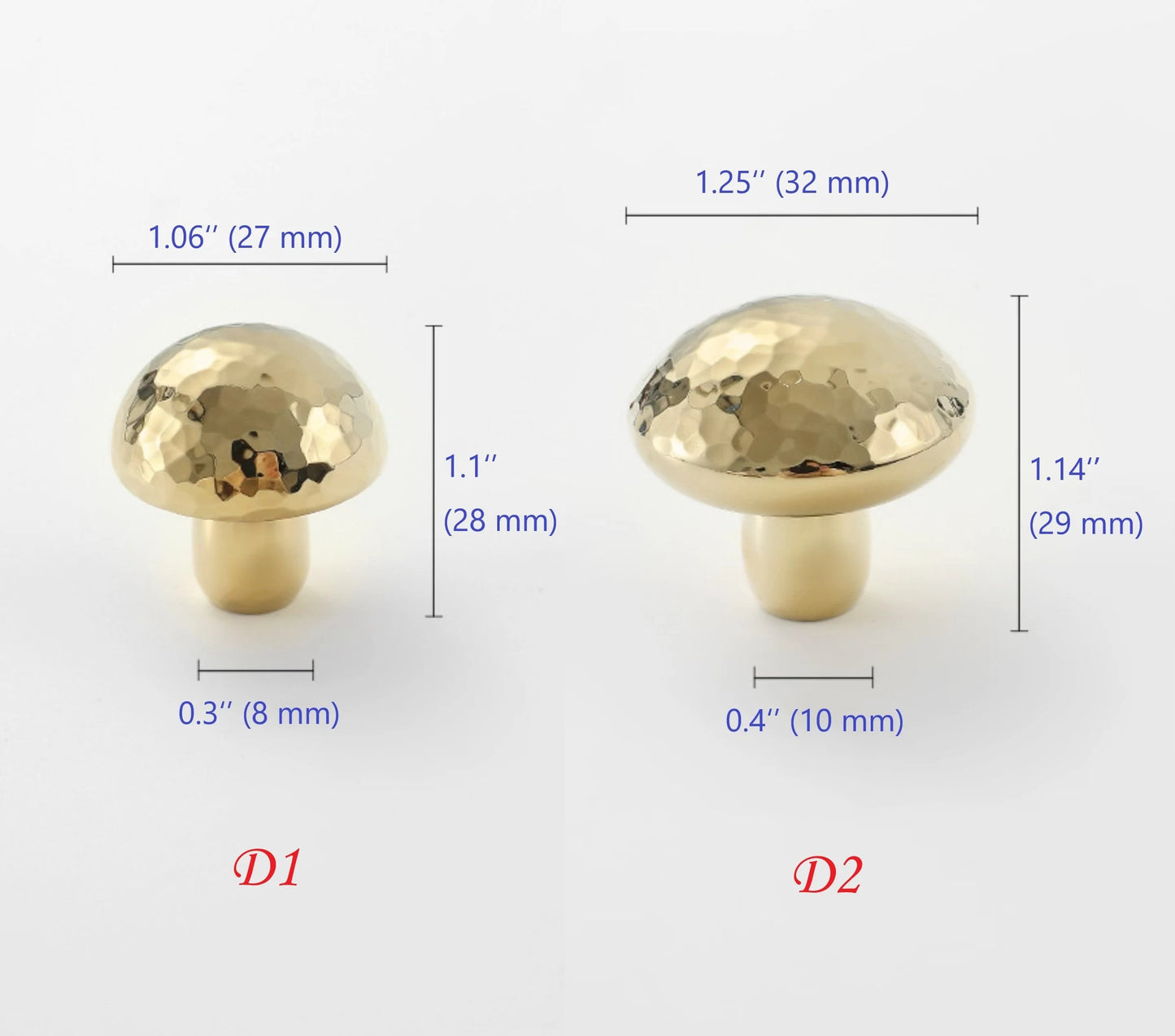 Hammered Brass Knobs Gold Drawer Pulls Egg Door Handle