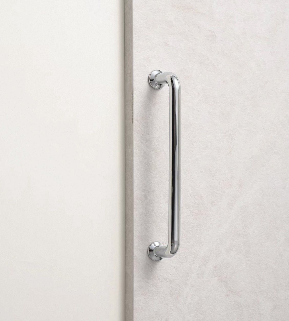 Polished Chrome Cupboard D Handle | Minimalist Cabinet Pull - 96 128 192 mm