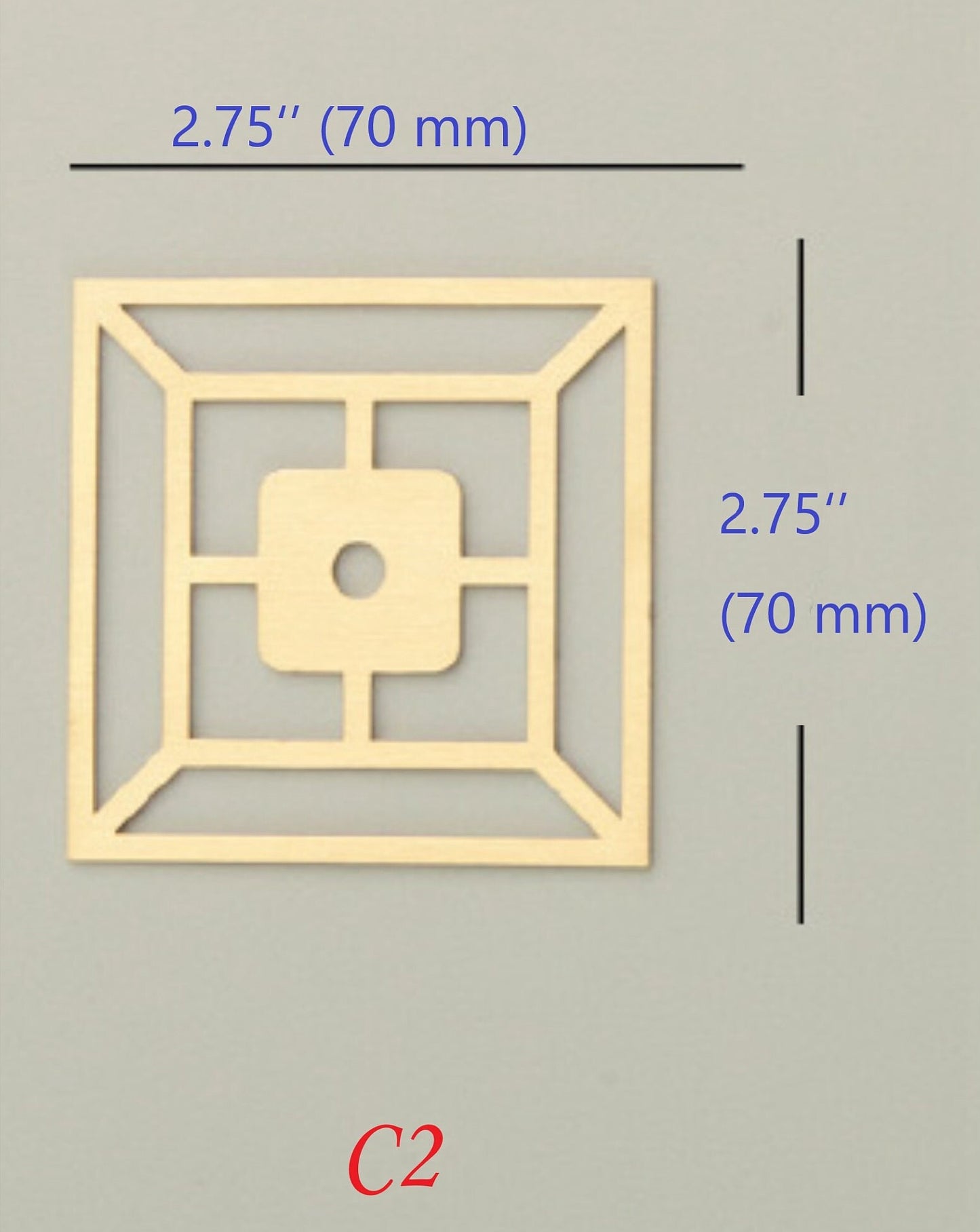Elegant Solid Brass Cabinet Knob Backplates, Brushed Gold, MCM Style
