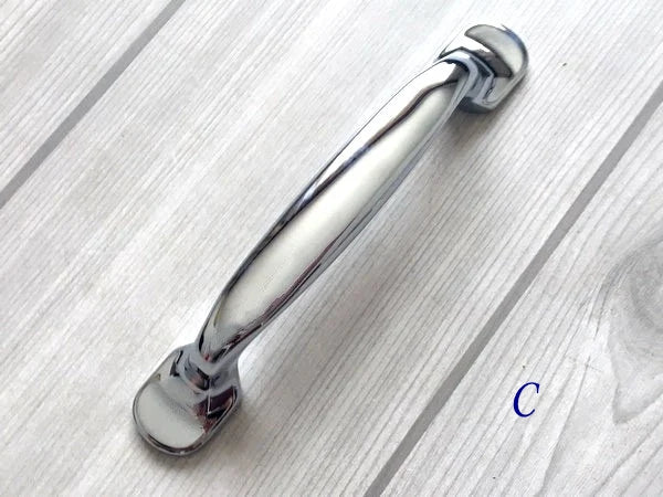 Poignées de tiroir chromées pour armoires et tiroirs, style moderne, 76, 96 et 128 mm, Lynn Hardware