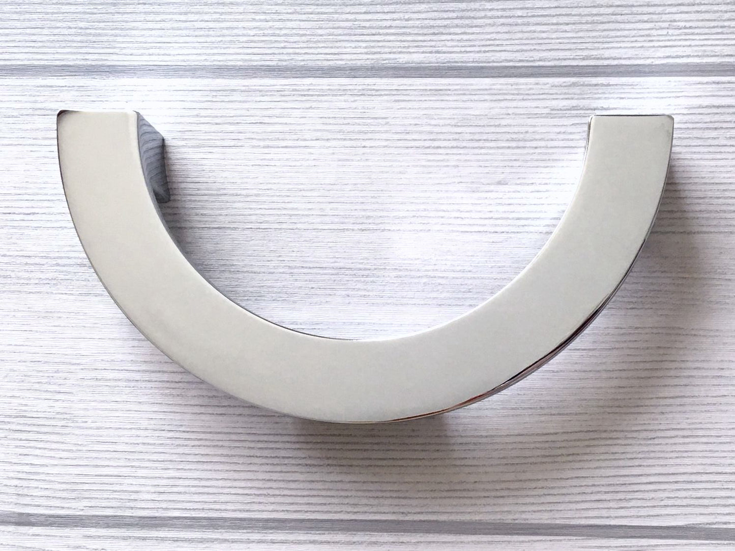 Half Circle Cabinet Handles, MCM Drawer Pulls 3.75" 5" Centers, Gold Nickel Black Bronze