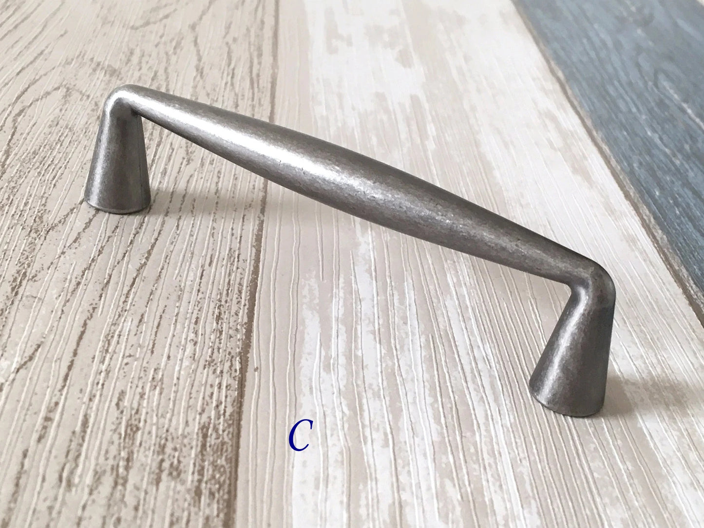 Poignée de meuble en étain antique, 76, 96, 128, 192 mm