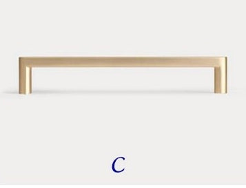 Cabinet Pulls, Drawer Handles, Sleek Modern Kitchen Hardware, Brushed Gold and Nickel