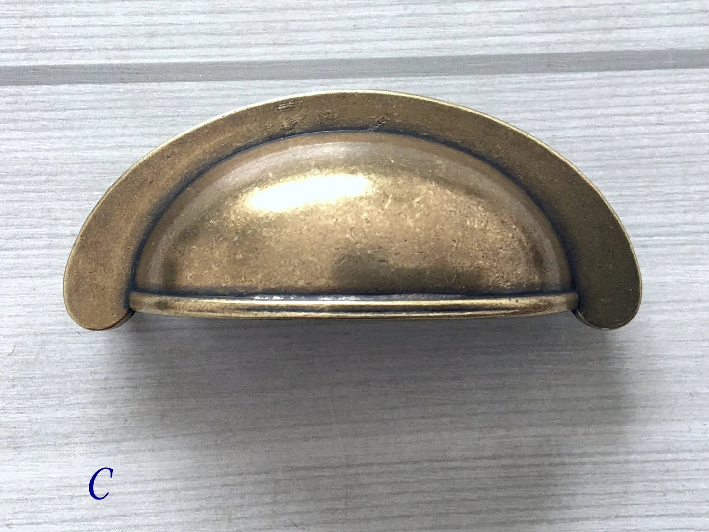 Bronze Cabinet Handles, Cup Drawer Pulls, Retro Kitchen Hardware