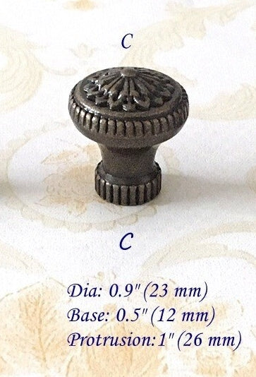 Antique Bronze Drawer Knob, Cabinet Pulls Hardware, Vintage Look