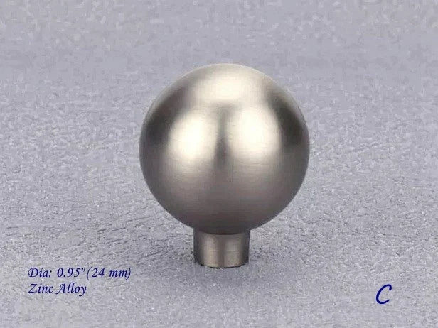 Nickel Cabinet Knobs, Egg Drawer Pulls, Modern Kitchen Hardware