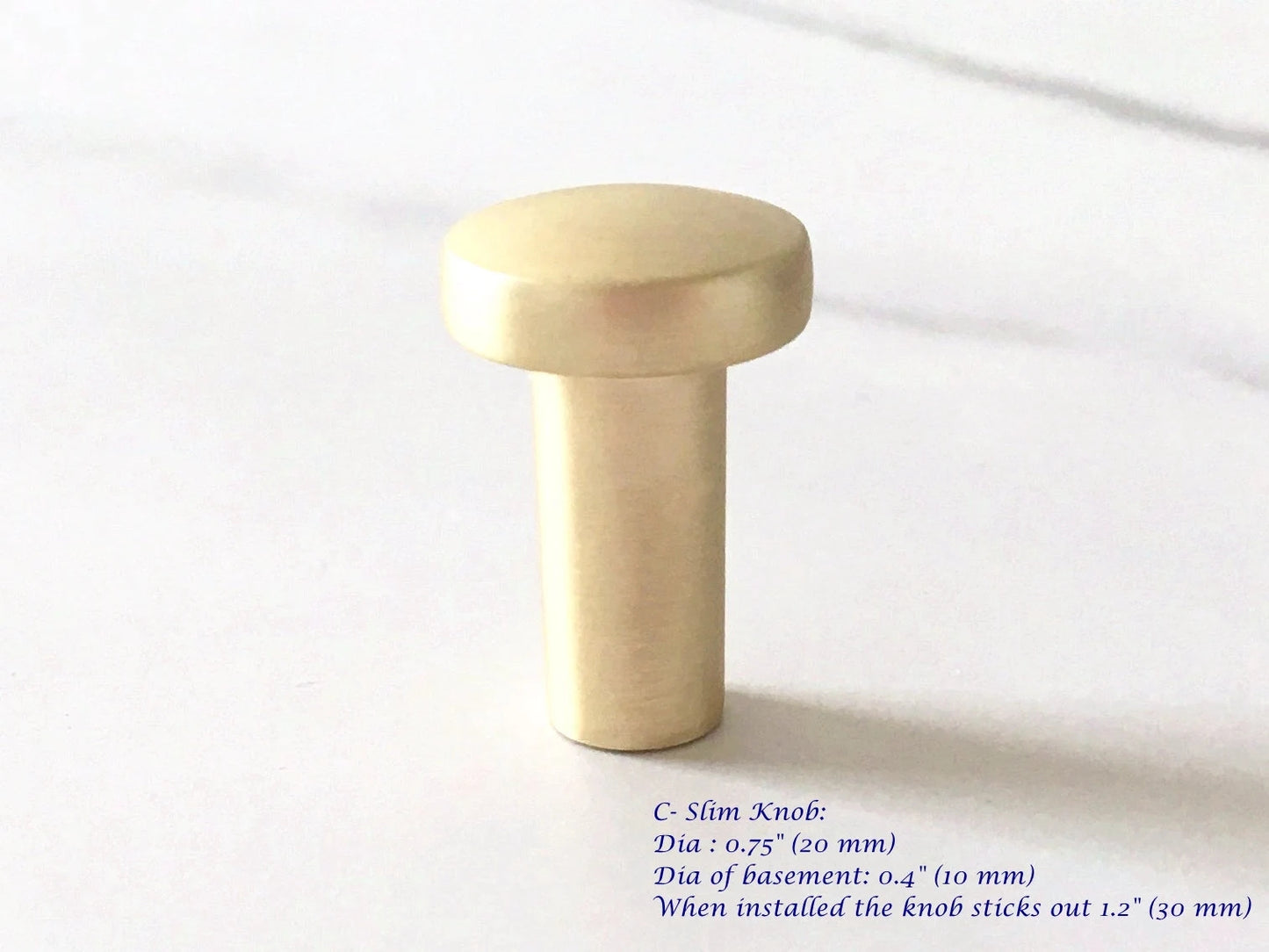 Brushed Gold Dresser Drawer Knob, Kitchen Cabinet Pull, Half Circle, Quarter Moon, Conical