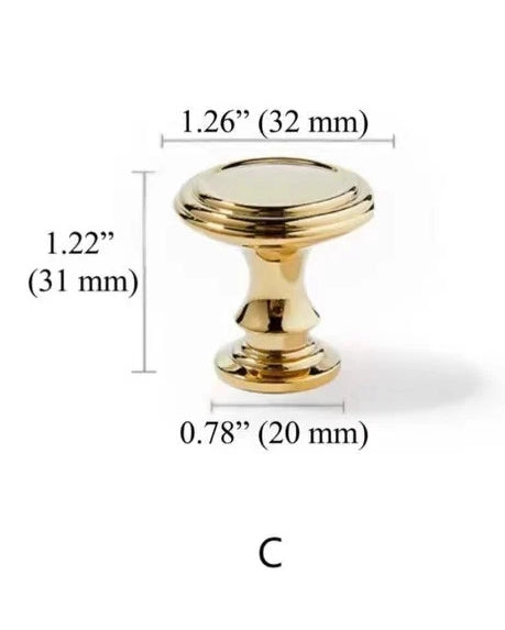 Polished Gold Brass Cabinet Bar Pulls European Style Luxury Shiny