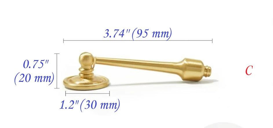 Brass Cabinet Teardrop Pull, Pendent Drawer Knob, Brushed Brass, Polished Chrome, Antique Bronze