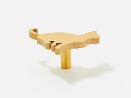 Cat Drawer Pulls Brushed Brass
