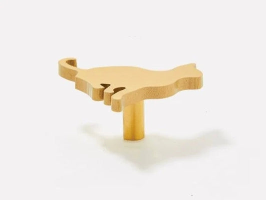 Cat Drawer Pulls Brushed Brass
