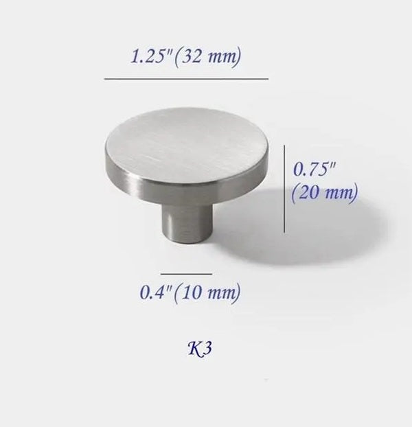 Circle Nickel Brass Cabinet Knob Dresser Drawer Pull Quiet Luxury Kitchen Hardware