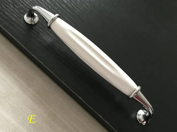 Cupborad Cabinet Pulls White silver 160 mm
